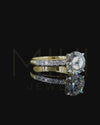 2.12 Carat Round Brilliant CVD Lab-Grown Diamond Pavé Solitaire Ring
