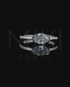 1.01 CT Oval Cut CVD Lab-Grown Diamond Solitaire Ring