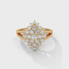 1.07 CT Round Lab-Grown Diamond Cluster Statement Ring