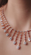 13.64 Ct Round Lab-Grown Diamond Designer Necklace & Earring Set