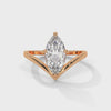1.50 CT Marquise Cut Lab-Grown Diamond V-Shaped Solitaire Ring