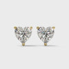 2.25 CT Heart Shape Lab-Grown Diamond Stud Earrings