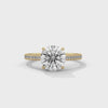 2.22 CT Round Cut Lab-Grown Diamond Pave Engagement Ring