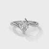 1.00 CT Heart Shape Lab-Grown Diamond Open Twist Solitaire Ring