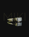1.01 CT Emerald Cut Bezel-Set Lab-Grown Diamond Solitaire Ring