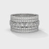5.56 CT Round & Oval Lab-Grown Diamond Multi-Row Eternity Band Ring