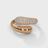 1.12 CT Round Lab-Grown Diamond Pave Wrap Designer Ring