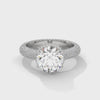 5.17 CT Round Lab-Grown Diamond Micro Pave Halo Solitaire Ring