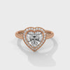 2.16 CT Heart Shape Lab-Grown Diamond Halo Ring