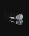 2.90 CTW Emerald Cut Three-Stone CVD Lab-Grown Diamond Engagement Ring