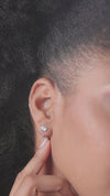 2.09 CT Round Brilliant CVD Lab-Grown Diamond Stud Earrings