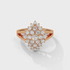 1.07 CT Round Lab-Grown Diamond Cluster Statement Ring