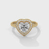 2.16 CT Heart Shape Lab-Grown Diamond Halo Ring