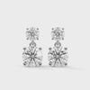 3.80 CT Round Brilliant CVD Lab-Grown Diamond Drop Stud Earrings