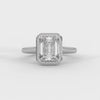 1.90 CT Emerald Cut Lab-Grown Diamond Halo Engagement Ring