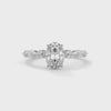 3.07 CT Oval & Round Lab-Grown Diamond Eternity Engagement Ring