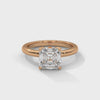 2.10 CT Asscher Cut Lab-Grown Diamond Solitaire Ring