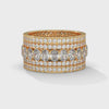 5.56 CT Round & Oval Lab-Grown Diamond Multi-Row Eternity Band Ring