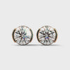 2.60 CT Round Brilliant CVD Lab-Grown Diamond Bezel Set Stud Earrings