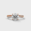 2.16 CT Total Round Cut Lab-Grown Diamond Twisted Pave Engagement Ring