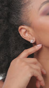 2.29 CT Marquise & Round Lab-Grown Diamond Floral Pendant & Earring Set