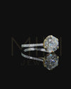 3.21 CT Round Brilliant CVD Lab-Grown Diamond Pave Engagement Ring