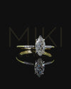 1.03 CTW Marquise Cut Lab-Grown Diamond Solitaire Ring