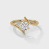 1.00 CT Round Lab-Grown Diamond Open Twist Solitaire Ring