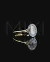 2.11 CT Oval Bezel-Set Lab-Grown Diamond Solitaire Ring
