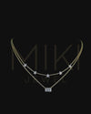 2.67 CTW Pear & Emerald Cut CVD Lab-Grown Diamond Layered Necklace