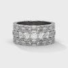 11.20 CT Round & Emerald Cut Lab-Grown Diamond Eternity Band Ring