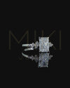 2.37 CTW Radiant Cut & Pear Side Stone Lab-Grown Diamond Three Stone Ring