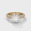 5.17 CT Round Lab-Grown Diamond Micro Pave Halo Solitaire Ring