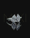 2.58 CTW Toi et Moi Pear & Marquise Cut Lab-Grown Diamond Ring