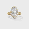 2.36 CT Marquise Cut Lab-Grown Diamond Halo Ring