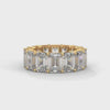 14.00 CT Emerald Cut Lab-Grown Diamond Eternity Band Ring