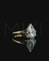 2.01 CT Pear Cut Solitaire Lab-Grown Diamond Engagement Ring