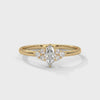 0.38 CT Marquise & Round Lab-Grown Diamond Three-Stone Ring