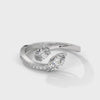 1.10 CT Marquise & Oval Lab-Grown Diamond Open Wrap Ring