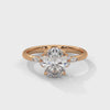 2.11 CT Oval Lab-Grown Diamond Three-Stone Ring with Marquise & Round Accents