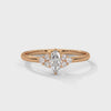 0.38 CT Marquise & Round Lab-Grown Diamond Three-Stone Ring