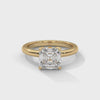 2.10 CT Asscher Cut Lab-Grown Diamond Solitaire Ring