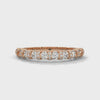 1.27 CT Round Lab-Grown Diamond Eternity Band with Halo Accents