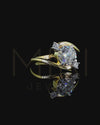1.65 CTW Oval Cut Diamond Bypass Ring