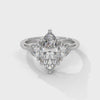 4.10 CT Marquise Cut Lab-Grown Diamond Three-Stone Ring with Side Accents