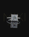 3.08 CTW Princess Cut Halo Lab-Grown Diamond Engagement Ring