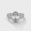 3.95 CT Oval & Round Lab-Grown Diamond Multi-Row Pave Luxury Ring
