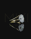 2.58 CTW Oval Cut Lab-Grown Diamond Solitaire Engagement Ring in Gold