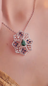 5.05 CT Pear & Cushion Lab-Grown Diamond Statement Pendant & Earring Set