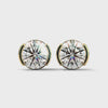 2.60 CT Round Brilliant CVD Lab-Grown Diamond Bezel Set Stud Earrings